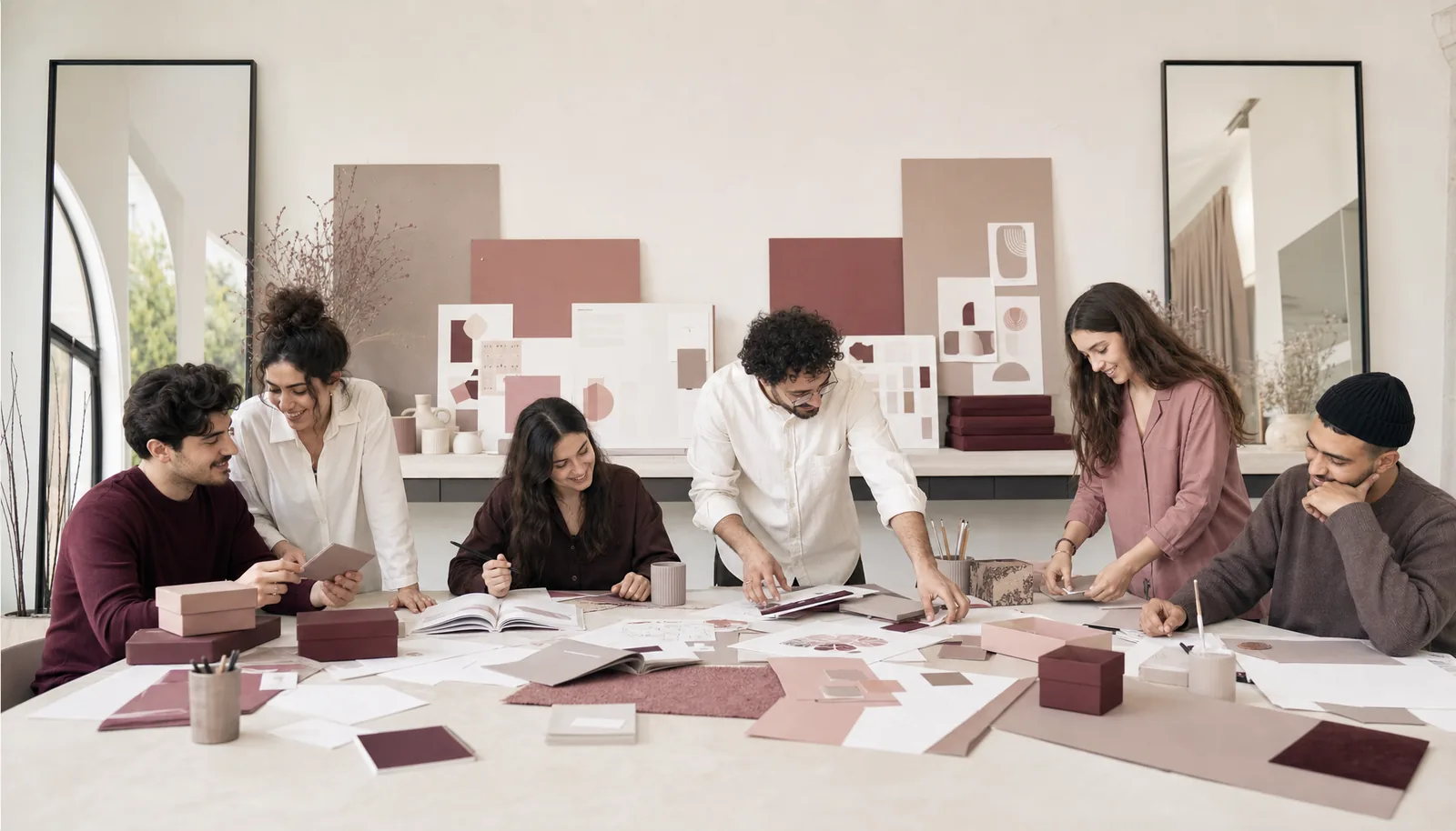 An identity system laid out across print and screen